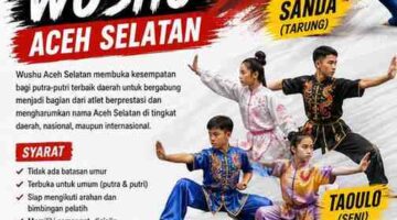 Sukses Loloskan 4 Atlet ke PORA, Wushu Aceh Selatan Kembali Jaring Talenta Baru