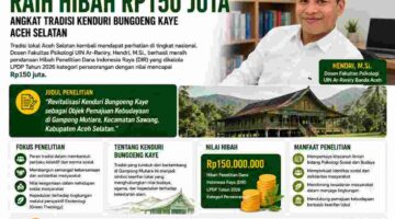 Mengungkap Makna Kenduri Bungoeng Kaye, Dosen UIN Ar-Raniry Hendri, M.Si. Angkat Tradisi Aceh Selatan ke Ranah Nasional