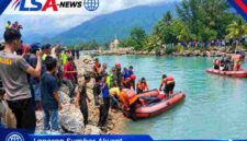 Tim Gabungan TNI-Polri, SAR, BPD dan masyarakat melakukan proses pencarian dan evakuasi korban di perairan Aceh Selatan.