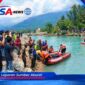 Tim Gabungan TNI-Polri, SAR, BPD dan masyarakat melakukan proses pencarian dan evakuasi korban di perairan Aceh Selatan.