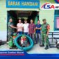 Personil kodim 0107 / Aceh Selatan membantu dua unit mesin pompa air kepada kepala desa kedai padang Teuku Raja Inal Untuk mengalirkan air kesawah masyarakat