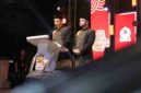 Bupati Aceh Barat Tarmizi, S.P., M.M. bersama Wakil Bupati Said Fadheil, S.H., saat pembukaan peringatan HUT ke-438 Kota Meulaboh di Aceh Barat, Sabtu (10/10/2026) malam.